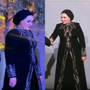 إطلالة السيدة انتصار السيسي في افتتاح المتحف المصري الكبيرة