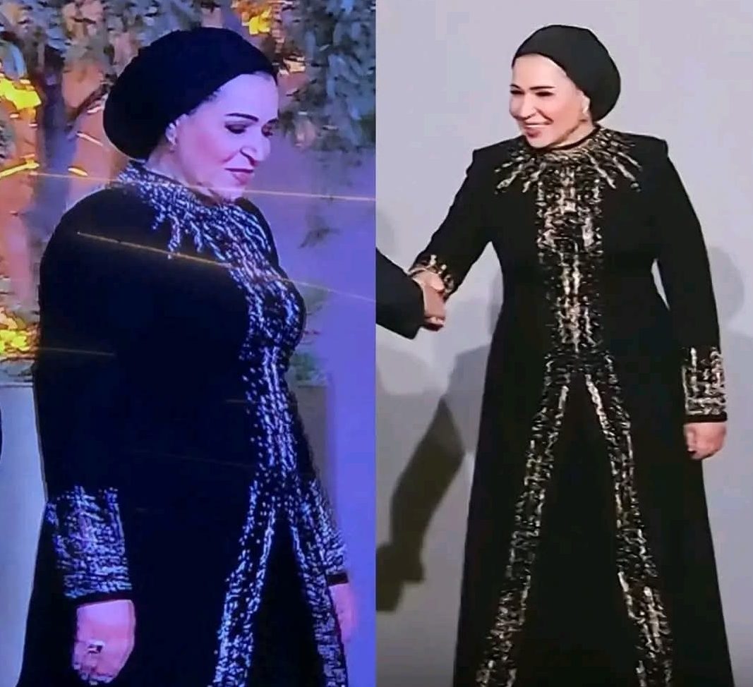 إطلالة السيدة انتصار السيسي في افتتاح المتحف المصري الكبيرة